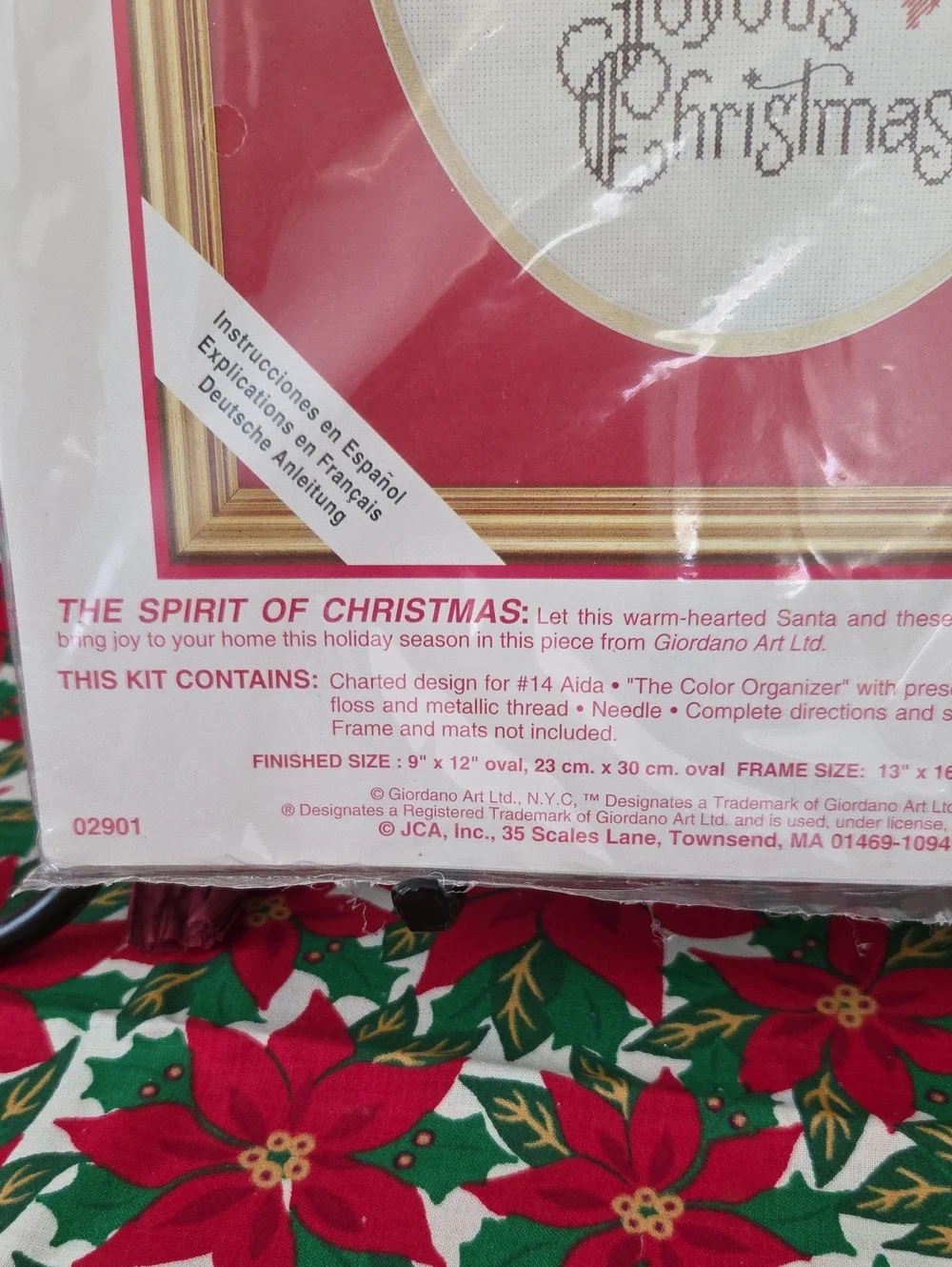 Counted Cross Stitch Kit -THE SPIRIT OF CHRISTMAS Finished Size 9x12